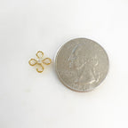 Sterling Silver or 14K Gold Filled Tiny Cubic Zirconia Flower Connector Ring