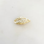 15mm X9mm Sterling Silver or Vermeil or Curved Detailed Leaf Connector
