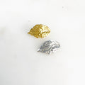 15mm X9mm Sterling Silver or Vermeil or Curved Detailed Leaf Connector