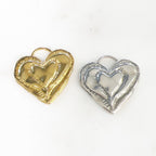 35mmx35mm Sterling Silver or Vermeil Large or Organic Shaped Detailed