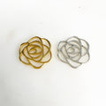 20mm Sterling Silver or Vermeil or Flat Rose Outline Silhouette Beautiful