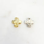 Sterling Silver or Vermeil or Thick Hammered Textured Cross Charm Pendant