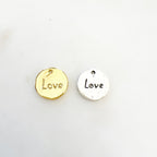 12mm Sterling Silver or Vermeil or Small Double Sided Coin Circle Disc Stamped