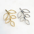 Sterling Silver or Vermeil or Open Leaf Vine Branch Tree Connector Nature