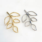Sterling Silver or Vermeil or Open Leaf Vine Branch Tree Connector Nature