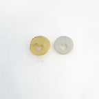 Sterling Silver or Vermeil or Heart Cut Out Circle Medallion Coin Charm Mother