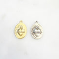 Sterling Silver or Vermeil or Oval Sacred Heart of Jesus Catholic Rosary