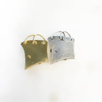 9mmx8mm Sterling Silver or Vermeil or Stitched Design Heart Charm Pendant
