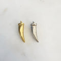 25mmx7mm Sterling Silver or Vermeil Thick Smooth Curved Horn Point Dagger
