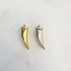 25mmx7mm Sterling Silver or Vermeil Thick Smooth Curved Horn Point Dagger