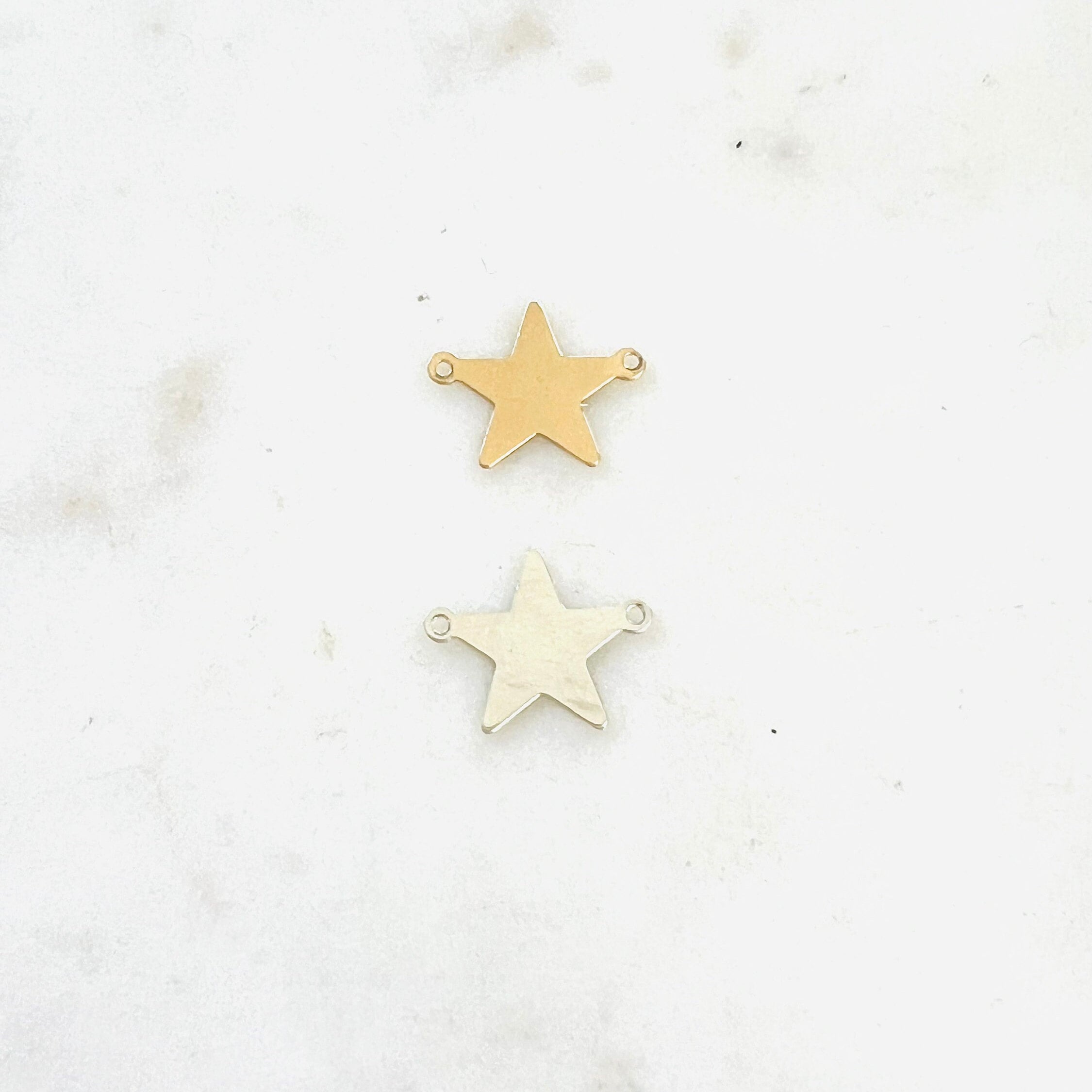 Sterling Silver or 14K Gold Filled 2 Loop Connector Star or Delicate