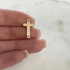 17mmx9.5mm 14K Gold Filled Horizontal Cross Connector 2 Hole Links Pendant