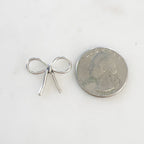 Sterling Silver or Vermeil Bow Ribbon Pendant Charm Connector Knot in or Bow