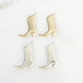 Sterling Silver or 14K Gold Filled Small Cowboy Boot Charm 14Kt (2pc)