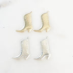 Sterling Silver or 14K Gold Filled Small Cowboy Boot Charm 14Kt (2pc)