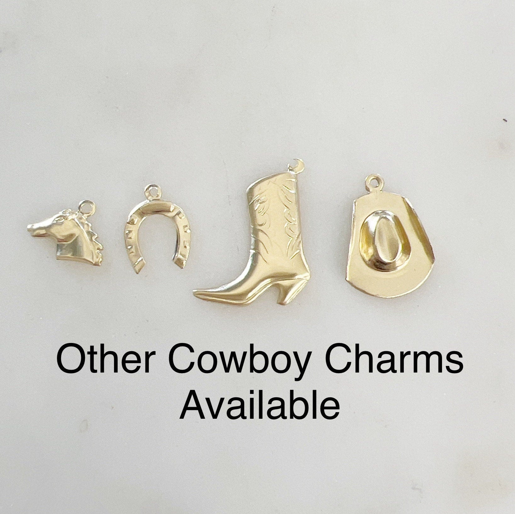 Sterling Silver or 14K Gold Filled SmallHorse Head Charm 14Kt (4pc)