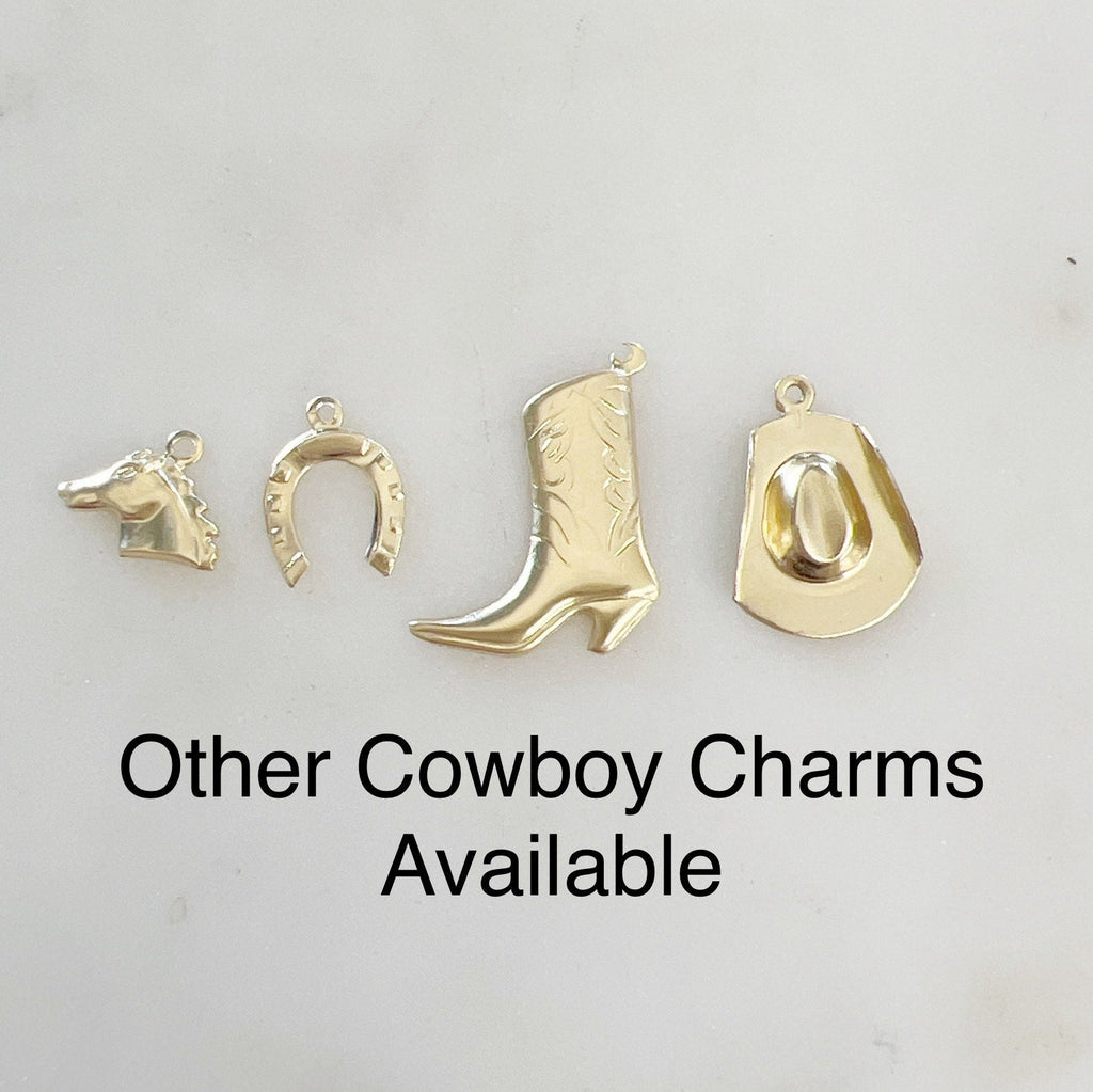 Sterling Silver or 14K Gold Filled Horseshoe Charm 14Kt or Small (2pc)