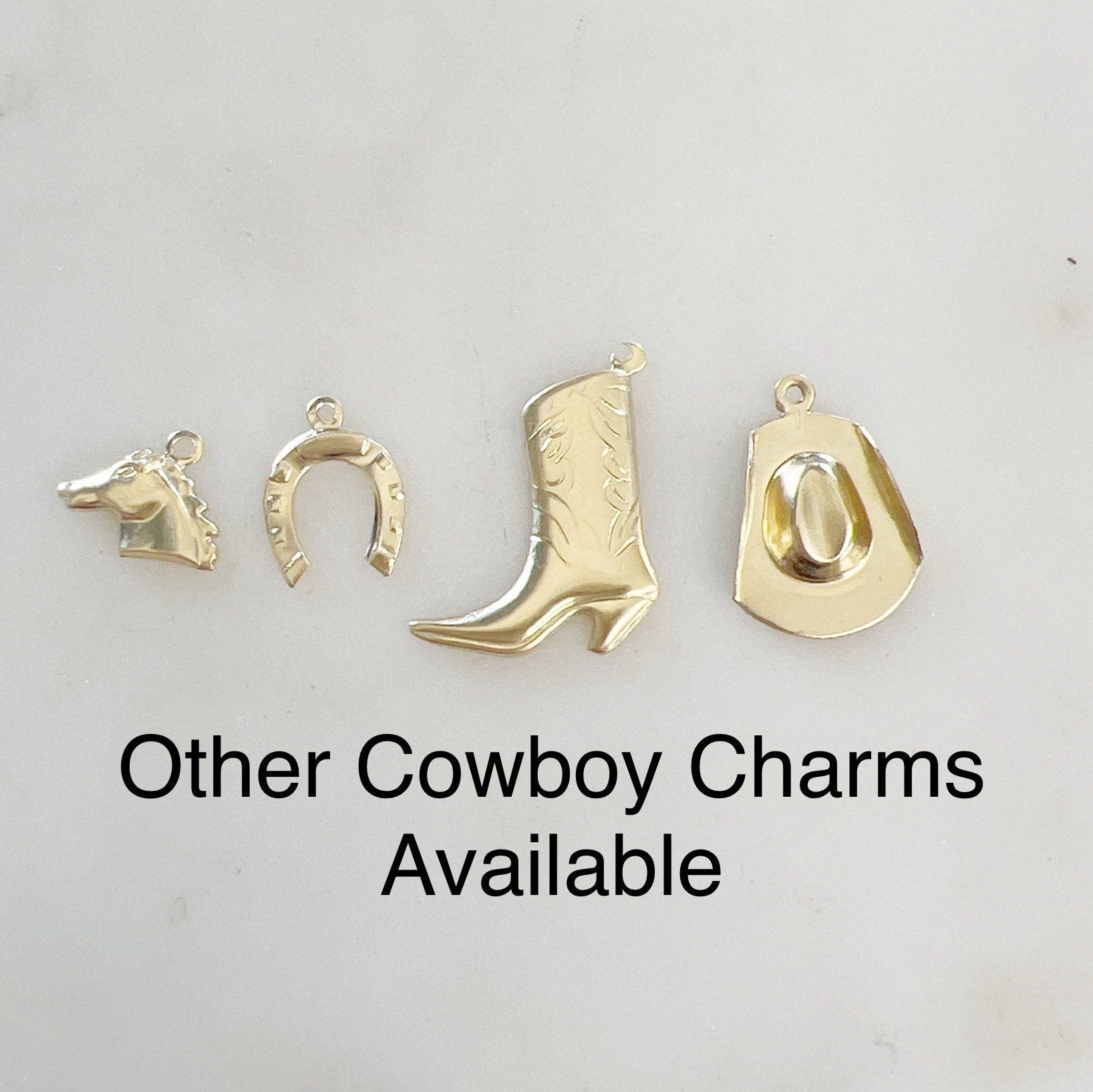 Sterling Silver or 14K Gold Filled Horseshoe Charm 14Kt or Small (2pc)