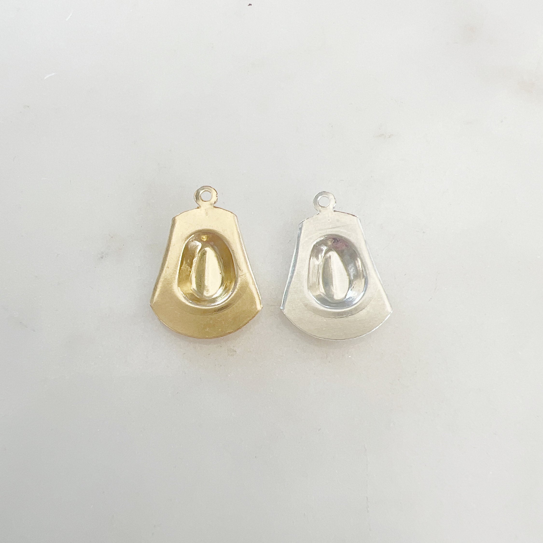 Sterling Silver or 14K Gold Filled Cowboy Hat Charm 14Kt or Small Lightweight
