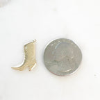 Sterling Silver or 14K Gold Filled Small Cowboy Boot Charm 14Kt (2pc)