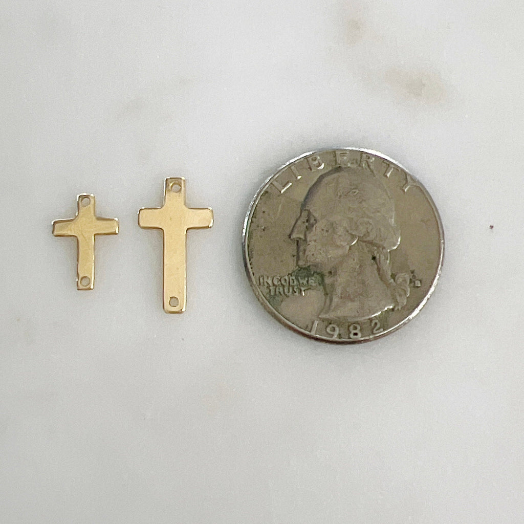 Sterling Silver or 14K Gold Filled Minimal Modern 2 Hole Sideways Horizontal