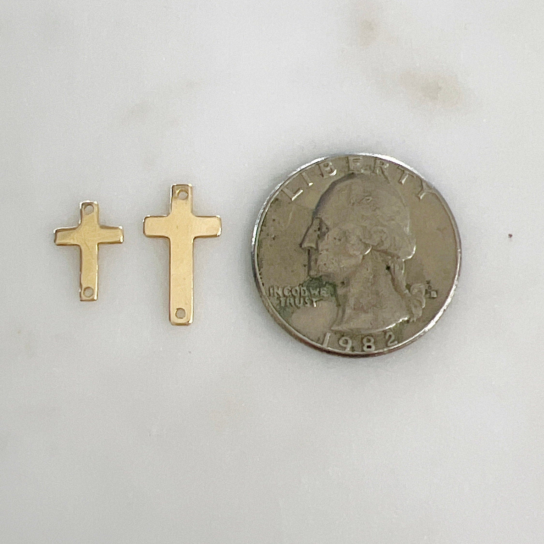 Sterling Silver or 14K Gold Filled Minimal Modern 2 Hole Sideways Horizontal