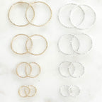 Sterling Silver or Gold Filled Hammered Textured or Ring Circle 10mm (2pc)