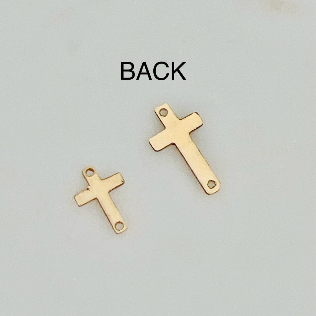 Sterling Silver or 14K Gold Filled Minimal Modern 2 Hole Sideways Horizontal