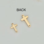Sterling Silver or 14K Gold Filled Minimal Modern 2 Hole Sideways Horizontal