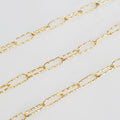14K Gold Filled 11.4mm x 4.3mm Shimmer Textured Elongated – Sold by the Foot