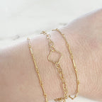 Sterling Silver or 14K Gold Filled Smooth Star Heart Moon Clover (2pc)