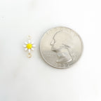 Gold Plated Dainty Daisy Flower 2 Loop Connector Double Sided (5pc)