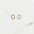 10mmx7mm Sterling Silver or Vermeil Small Circle Detail Open Oval Connector