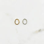 10mmx7mm Sterling Silver or Vermeil Small Circle Detail Open Oval Connector