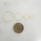 Sterling Silver or Gold Filled Hammered Textured or Ring Circle 10mm (2pc)