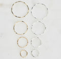 Sterling Silver or Gold Filled Delicate Hammered Textured or Ring Circle Disc