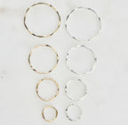 Sterling Silver or Gold Filled Delicate Hammered Textured or Ring Circle Disc