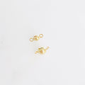 Gold Filled 3mm or 4mm Round Smooth 2 Loop Ball Connector Bead Link