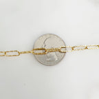 14K Gold Filled 11.4mm x 4.3mm Shimmer Textured Elongated – Sold by the Foot
