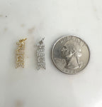 Gold Plated or Base Metal or Cubic Zirconia FUCK F*** Charm Letter Charm CZ