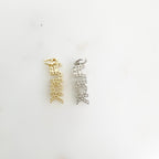 Gold Plated or Base Metal or Cubic Zirconia FUCK F*** Charm Letter Charm CZ