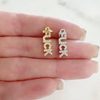 Gold Plated or Base Metal or Cubic Zirconia FUCK F*** Charm Letter Charm CZ