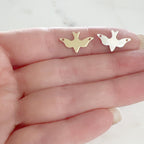 16mmx10mm Sterling Silver or 14K Gold Filled Bird Sparrow Connector Charm 2