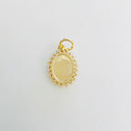 Gold Plated Mini Detailed Mother Mary Cubic Zirconia Pavé Religious