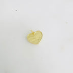 Gold Plated White Enamel Heart Charm with Red Heart in Center Heart