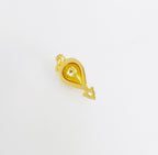 Gold Plated Cubic Zirconia Hot Air Balloon Charm Colorful Enamel