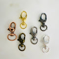 Brass Rounded Lobster Swivel Clasp Choose Your Style Clasp (2pc)