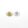 20mmx14.5mm Pewter Tree of Life Stamped Embossed Oval 2 Hole Connector