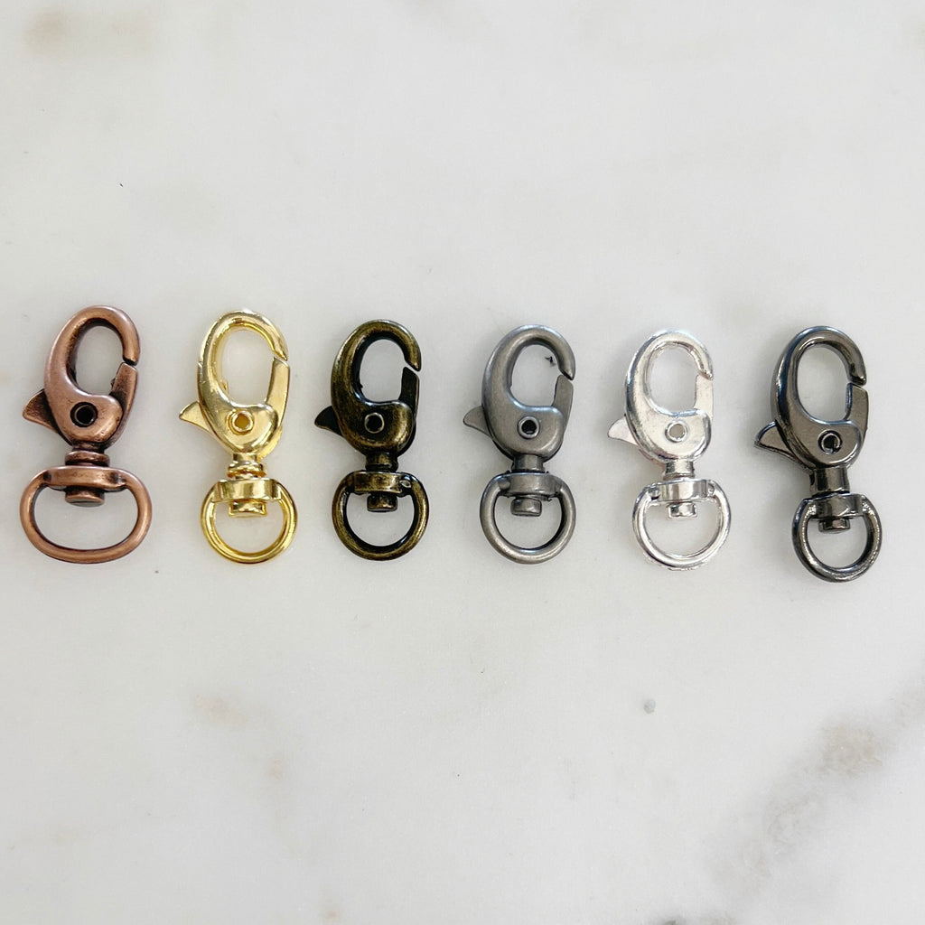 Brass Rounded Lobster Swivel Clasp Choose Your Style Clasp (2pc)