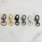 Brass Rounded Lobster Swivel Clasp Choose Your Style Clasp (2pc)